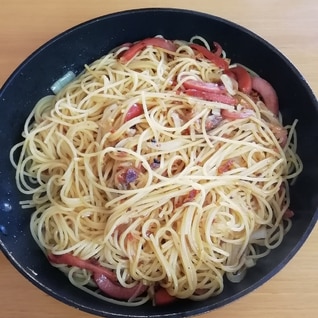 バター醤油風味のお手軽パスタ♪